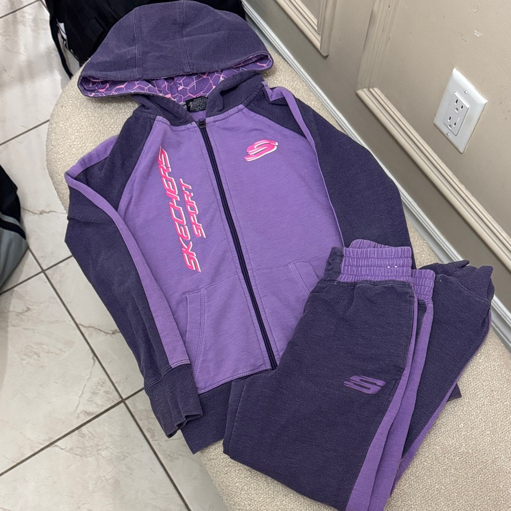 Skechers Purple and Pink Tracksuit